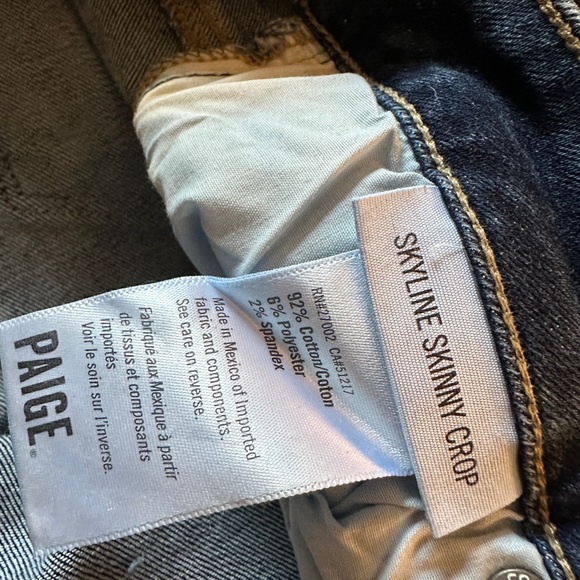 {PAIGE} Skyline Skinny Crop EUC size 31 - Picture 8 of 10